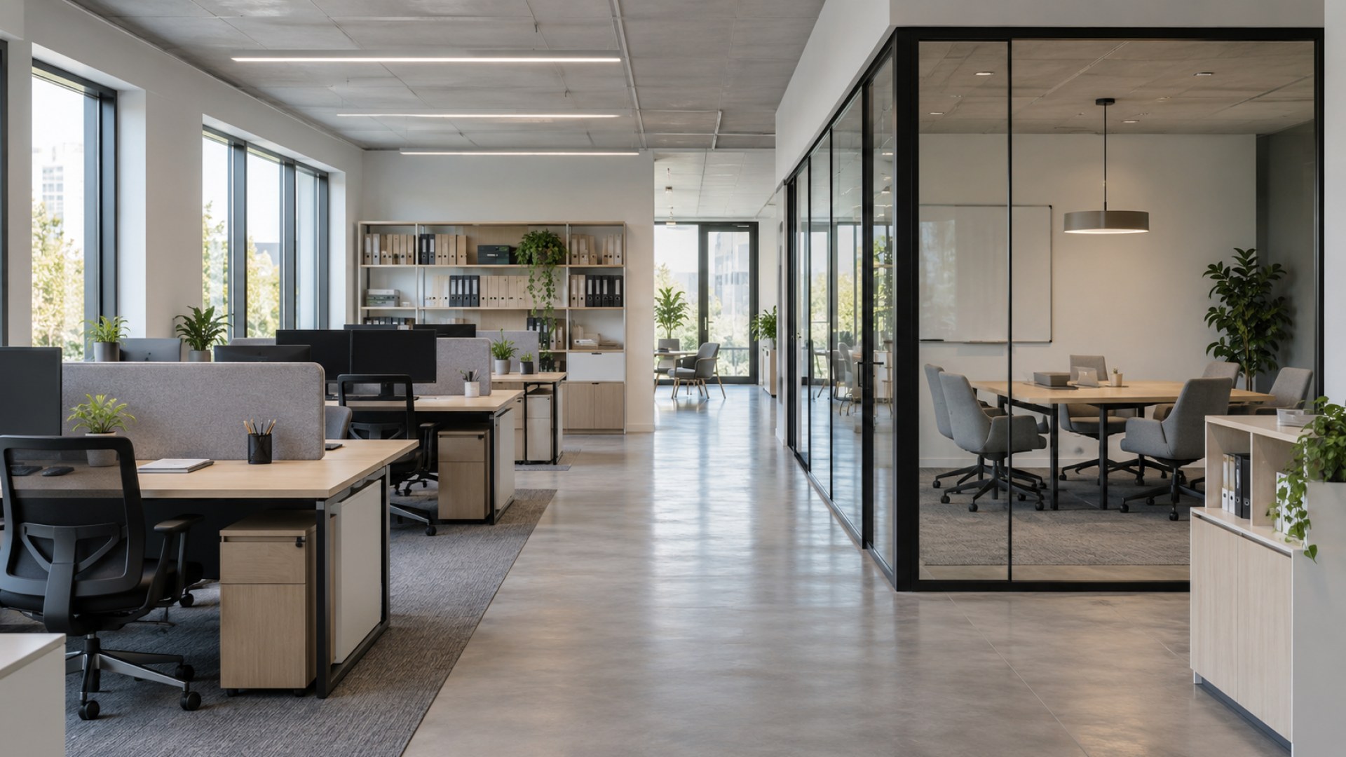 des bureaux en un espace fonctionnel, harmonieux et propice à la productivité